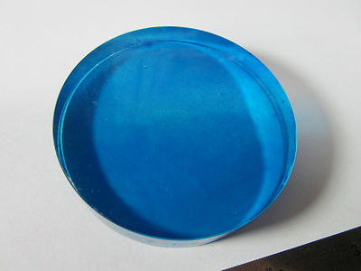 Optical Flat chipped on edge Covered in Protective Coat Optics