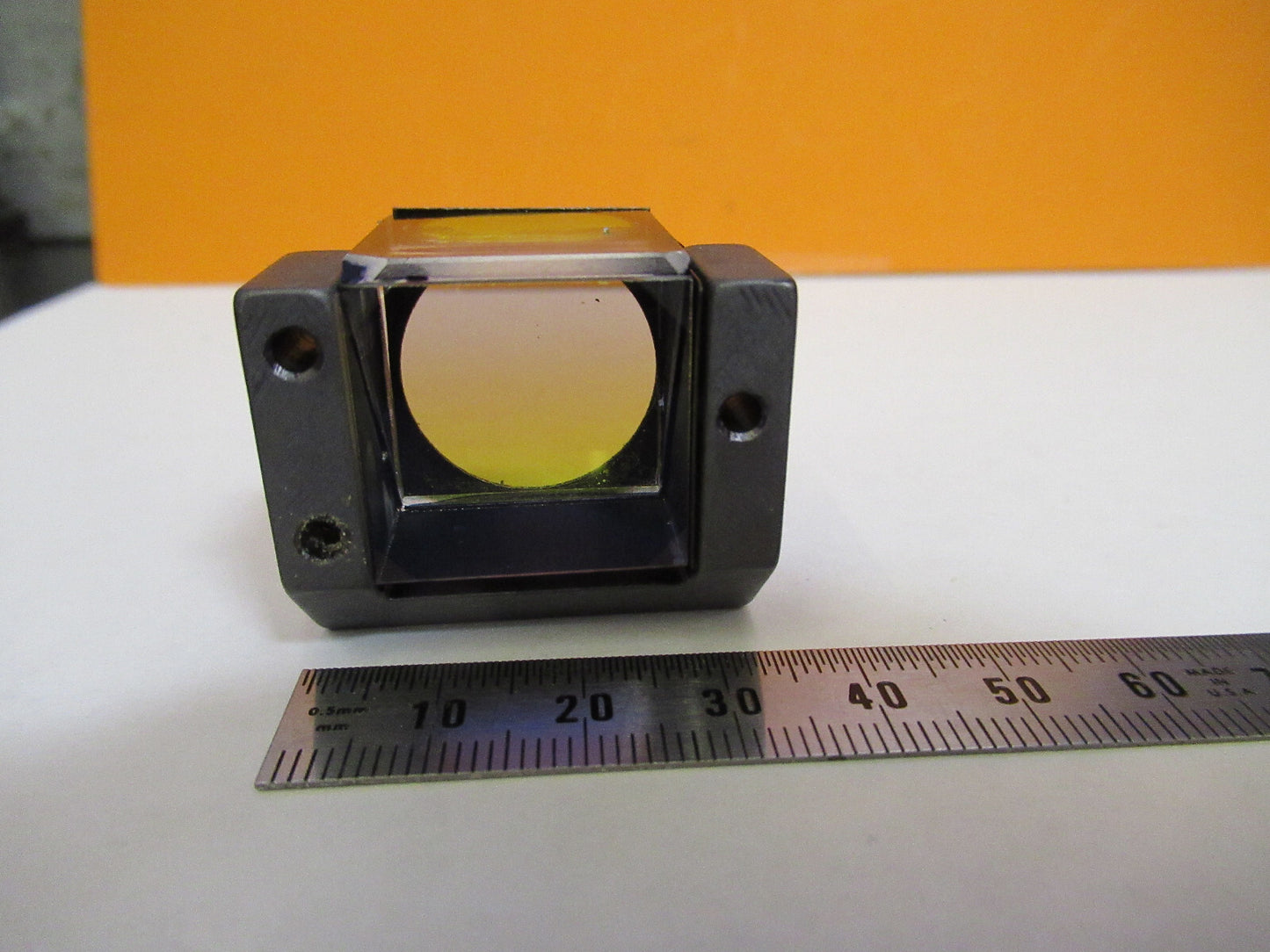 BAUSCH LOMB POL BEAM SPLITTER PRISM OPTICS MICROSCOPE PART AS PICTURED Y3-A-103