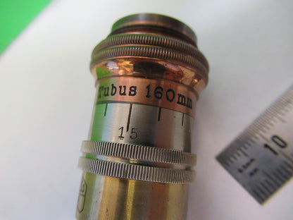 ANTIQUE BRASS OBJECTIVE CARL ZEISS 1903 RARE IRIS OPTICS MICROSCOPE PART F3-B-19