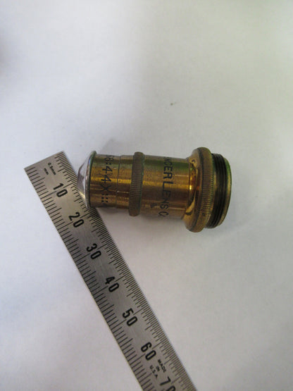 Spencer Lens Co. Objective 44X Antique Brass Microscope Part