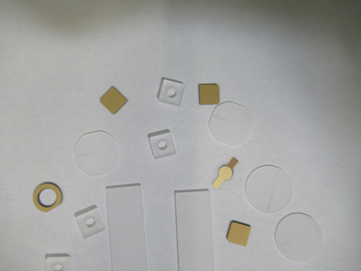 Lot Blanks Piezoelectric Quartz Crystal X-y-cut Gold Coated Piezo Sensor