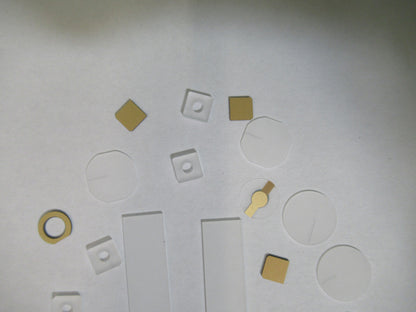 Lot Blanks Piezoelectric Quartz Crystal X-y-cut Gold Coated Piezo Sensor