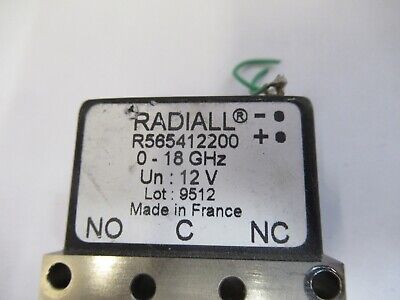 RADIALL FRANCE R565412200 COAXIAL SWITCH 18 GHz MICROWAVE RF AS PICTURED B9-A-07