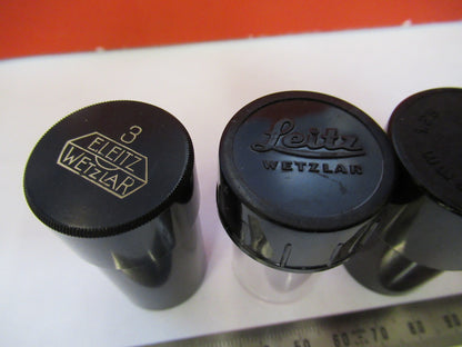 ANTIQUE LOT OBJECTIVE CANISTERS MICROSCOPE PART OPTICS AS PICTURED X3-B-55
