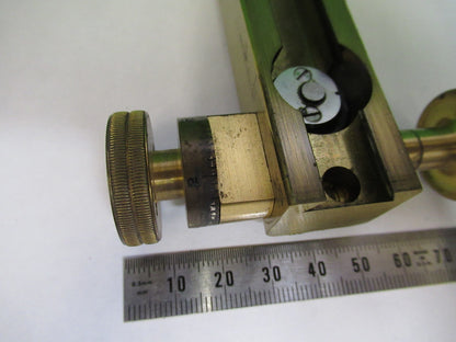 ANTIQUE BRASS LEITZ GERMANY STAGE KNOBS MICROSCOPE PART AS PICTURED V3-A-33