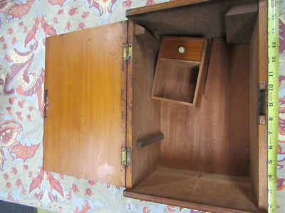 PARKES & SONS UK EMPTY WOOD CABINET 1850's MICROSCOPE PART AS PICTURED #TB-5