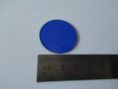 ZEISS BLUE FILTER GLASS OPTICS MICROSCOPE PART OPTICS AS PICTURED &19-B-45