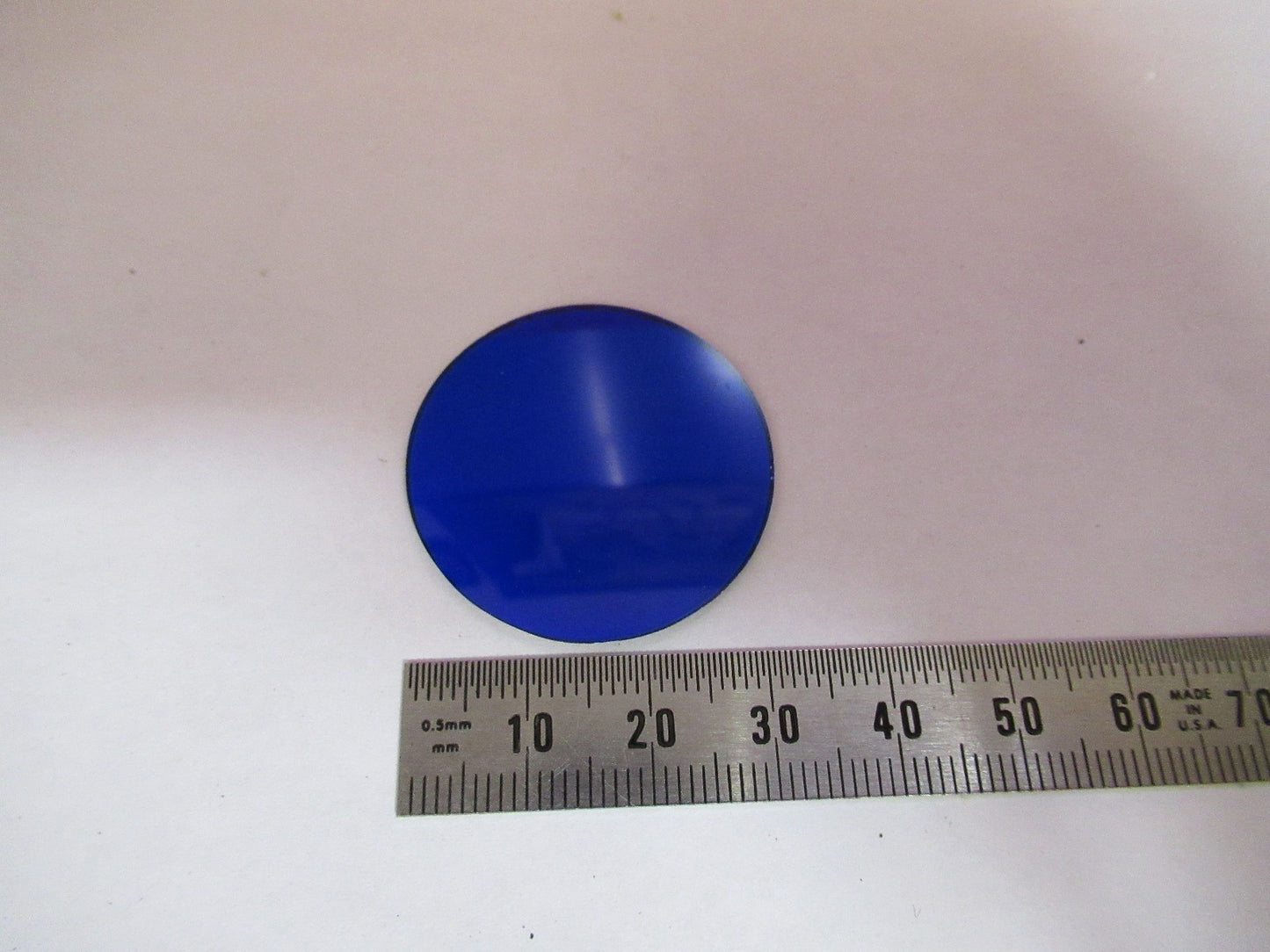 ANTIQUE BAUSCH LOMB GLASS BLUE FILTER OPTICS MICROSCOPE PART AS PICTURED V7-A-20