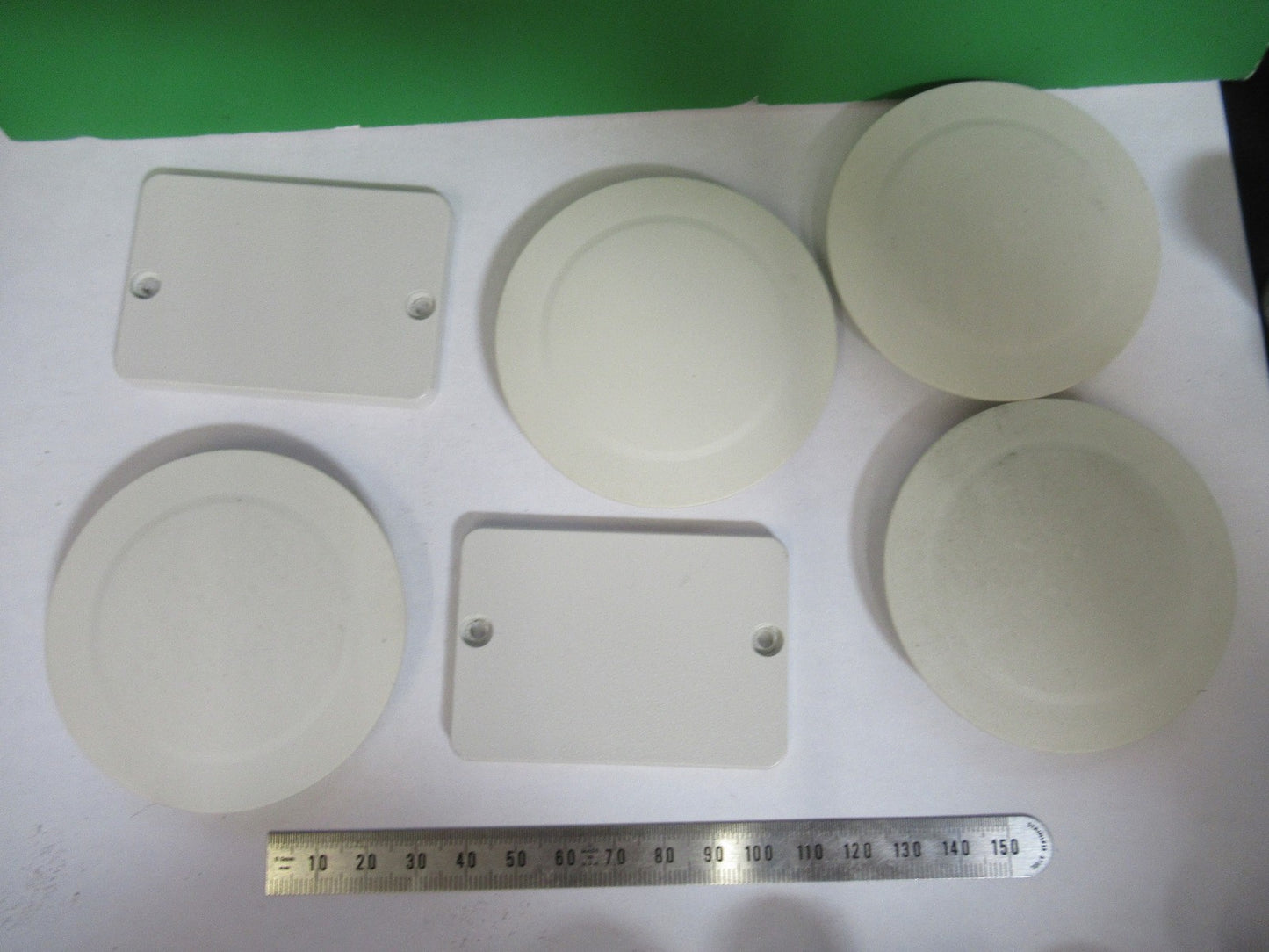 LEICA LEITZ GERMANY DMRB PLASTIC COVERS LOT MICROSCOPE PART AS PICTURED V7-FT-93