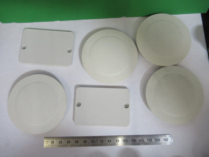 LEICA LEITZ GERMANY DMRB PLASTIC COVERS LOT MICROSCOPE PART AS PICTURED V7-FT-93