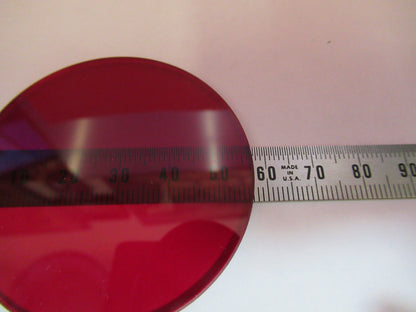 OPTICAL GLASS RED FILTER MIL SPEC LASER OPTICS  AS PICTURED T1-A-77