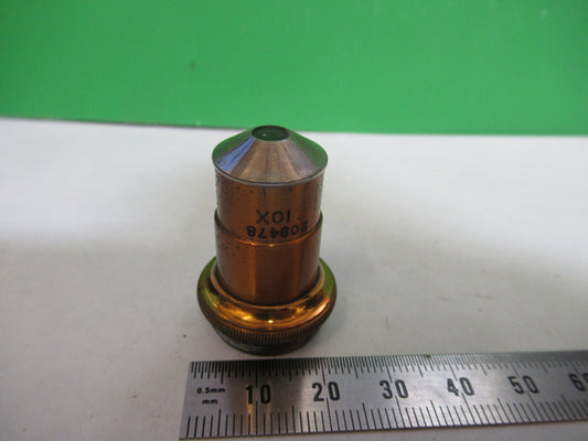 Antique Brass Objective Spencer Lens Co. 10X Microscope Optics
