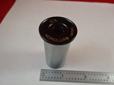 MICROSCOPE PART JAPAN MONOLUX 5X EYEPIECE OCULAR OPTICS AS IS B#N7-F-13