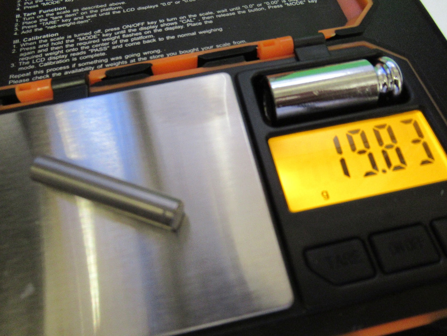 TUNGSTEN ALLOY 90% & 10% OF COPPER HEAVY METAL WOLFRAM 19gr AS PICTURED T4-B-19