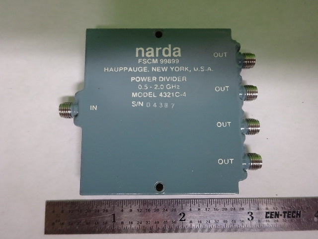 NARDA 2-WAY POWER SPLITTER DIVIDER 2.0 GHz FREQUENCY RF MICROWAVE AS IS #7B-A-17