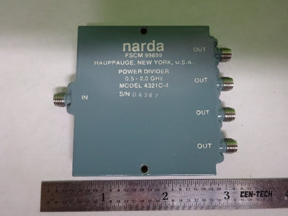 NARDA 2-WAY POWER SPLITTER DIVIDER 2.0 GHz FREQUENCY RF MICROWAVE AS IS #7B-A-17