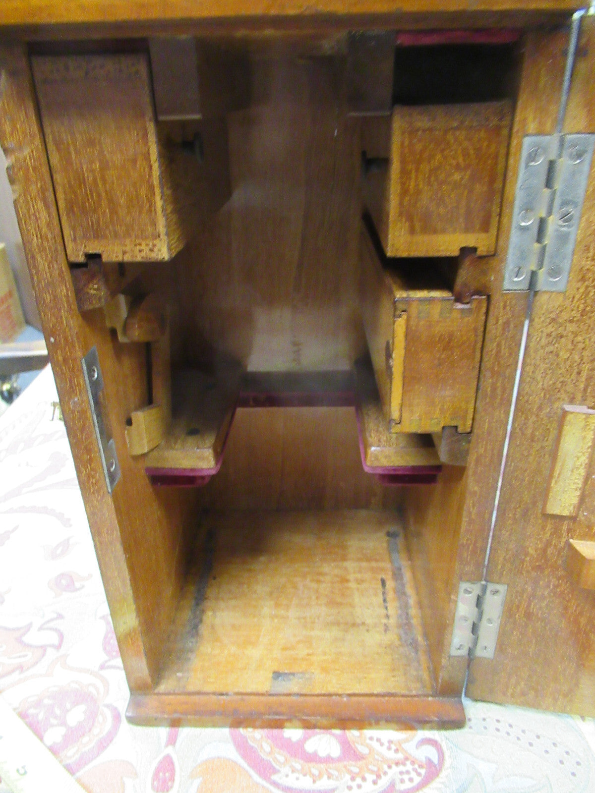Empty Wood Cabinet for Antique Watson UK London Microscope Part