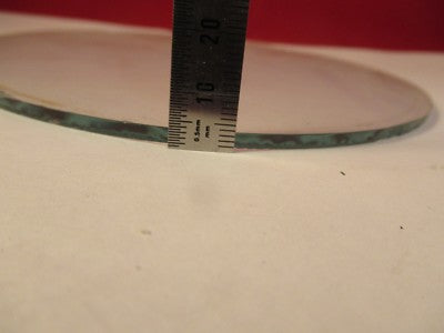 GLASS PLATE 6" DIAMETER STAGE MICROSCOPE PART OPTICS AS PICTURED &FT-4-35