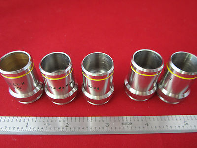 LOT 5 EA ROLYN MICROSCOPE OBJECTIVE PART [just shell without optics] BIN #4
