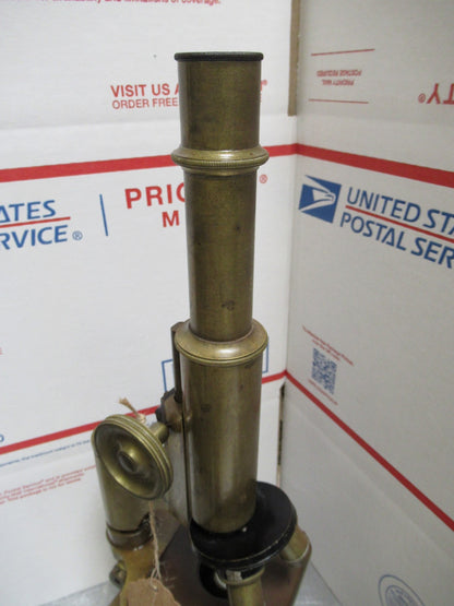 FOR PARTS OR REPAIR ANTIQUE GERMAN  MICROSCOPE PAUL WAECHTER circa 1850 LOB