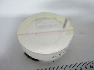 OPTICAL FLAT COATED LENS REMOVED FROM HIGH END LASER OPTICS AS IS BIN#P5-65