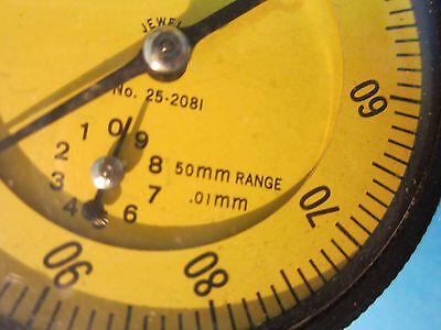 DIAL INDICATOR METROLOGY INSPECTION STARRETT USA 50 mm .01 mm BIN#A6