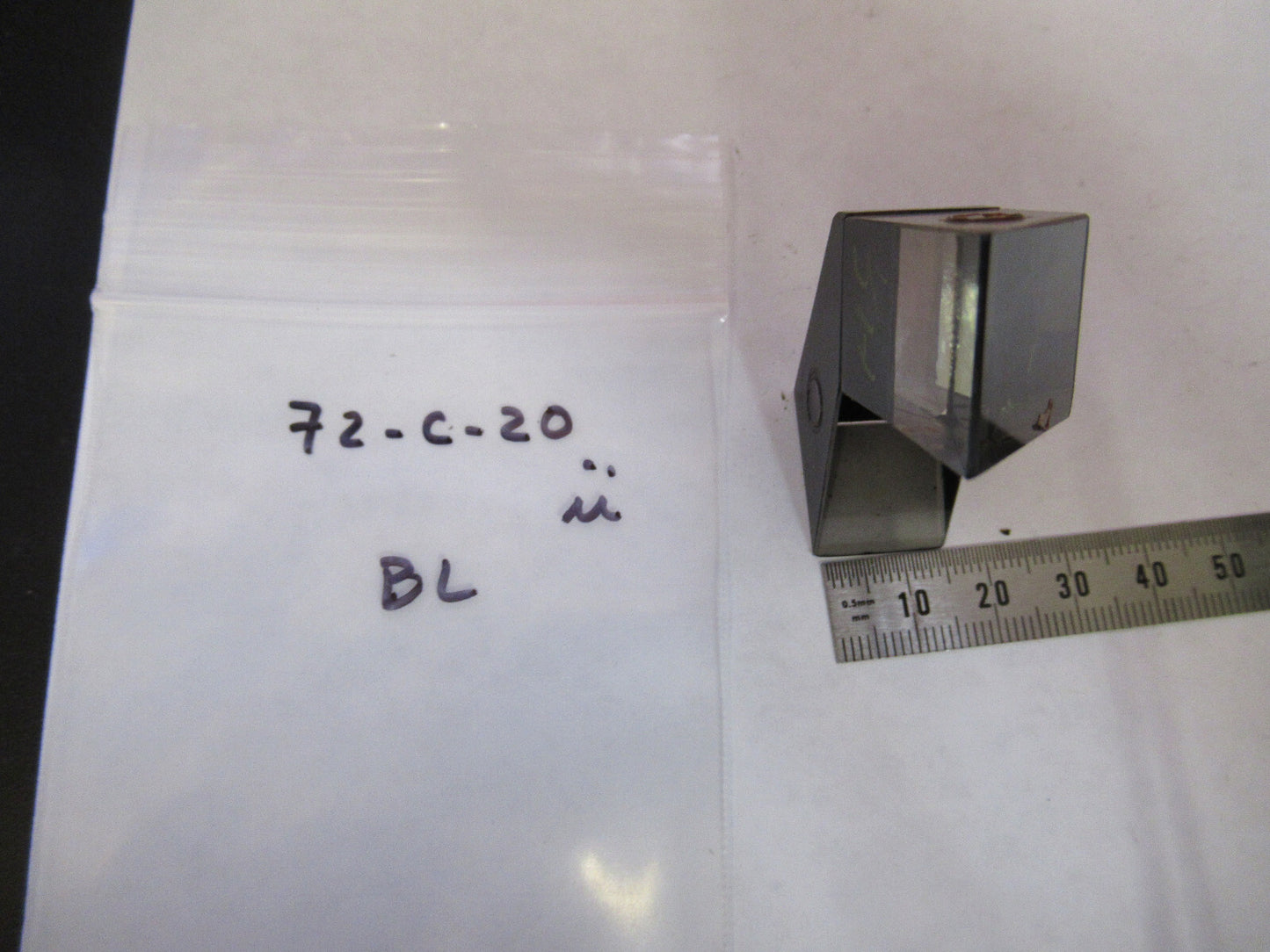 ANTIQUE BAUSCH LOMB PRISM HEAD OPTICS MICROSCOPE PART AS PICTURED 72-C-20