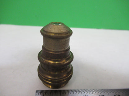 ANTIQUE BAUSCH LOMB BRASS OBJECTIVE 4mm MICROSCOPE PART AS PICTURED S7-A-34