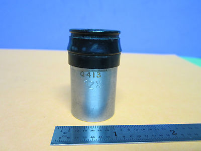 Optical Microscope Part Vintage Eyepiece Lens Scope 12X Q413 Optics
