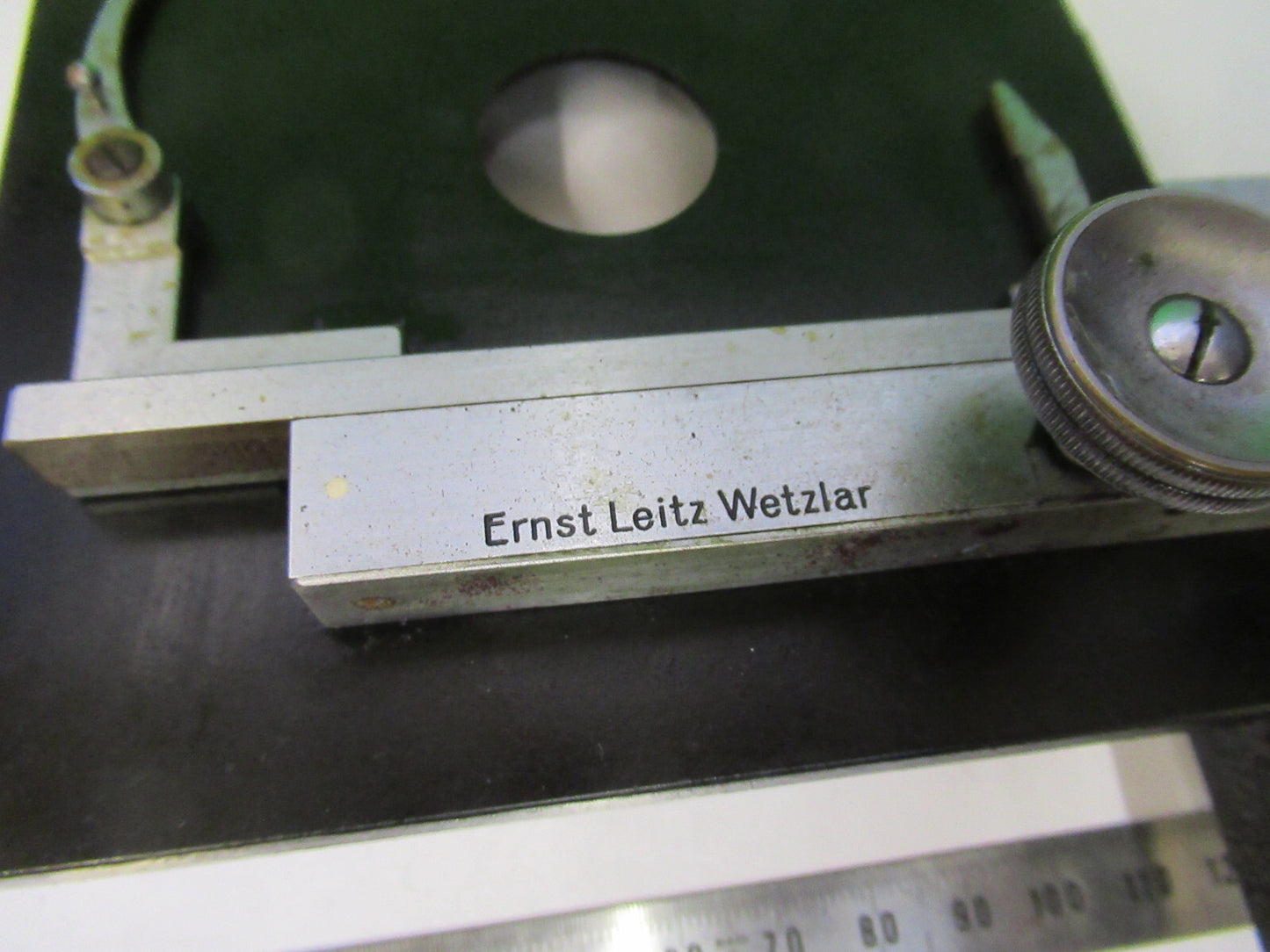 Antique Ernst Leitz Germany Metal Xy Stage Table Microscope Part