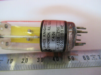 RARE ANTIQUE JAMES KNIGHTS JK 100KC CADI QUARTZ CRYSTAL GLASS PKG AS PIC 3-DT-A1