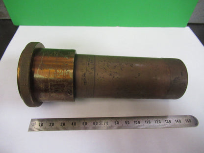 Antique Brass Tubus + Lens Unknown Collimator Scope Part