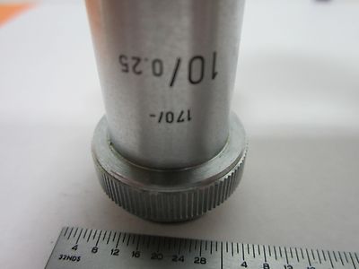 LEITZ WETZLAR GERMANY 10X OBJECTIVE MICROSCOPE OPTICS BIN#J7-13