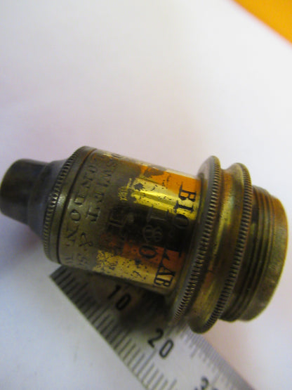ANTIQUE SWIFT LONDON LENS BRASS OBJECTIVE MICROSCOPE AS PICTURED 47-FD-05