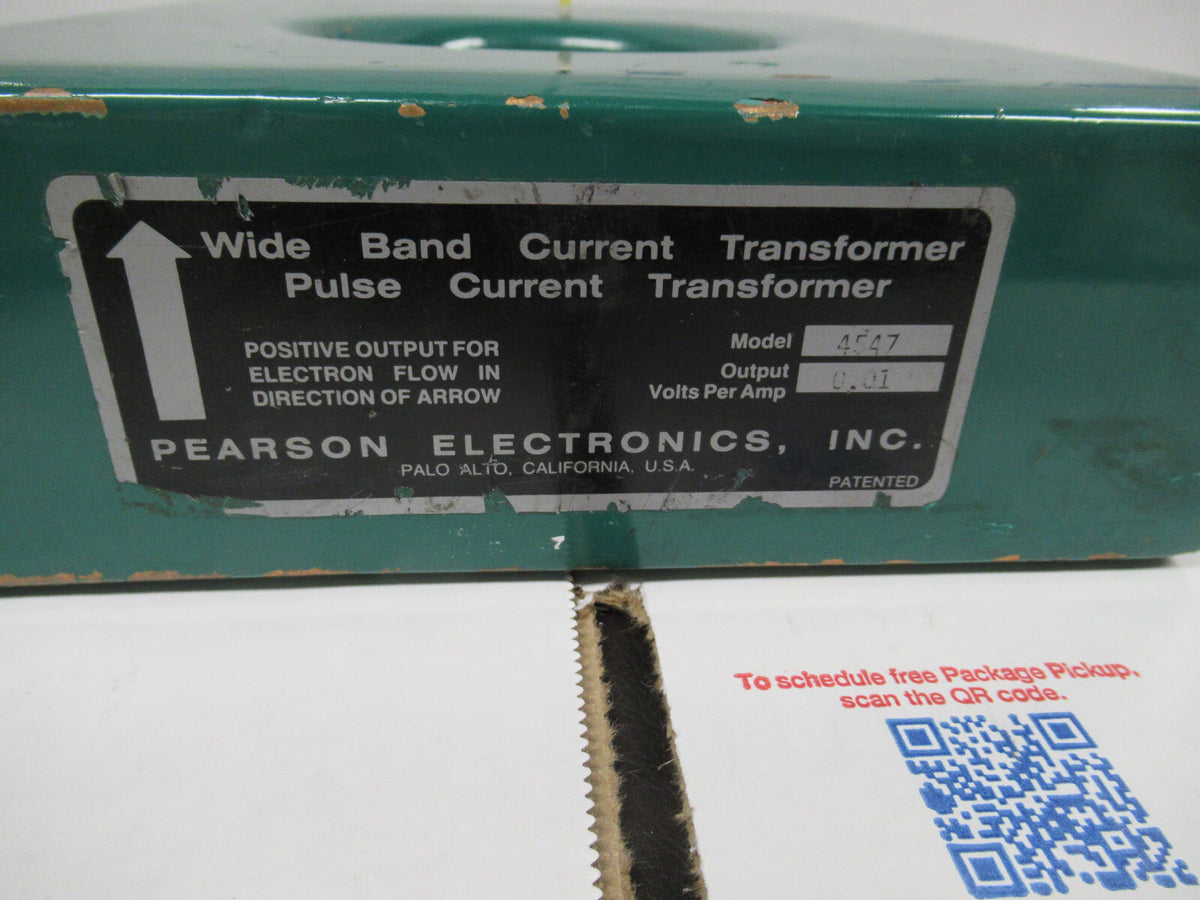 PEARSON ELECTRONICS CURRENT WIDE BAND PULSE MONITOR EMI 4547 AS PICTURED &TE-4