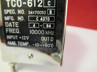 TOYOCOM 10 MHz QUARTZ PRECISION FREQUENCY STANDARD OSCILLATOR AS IS &13-A-17