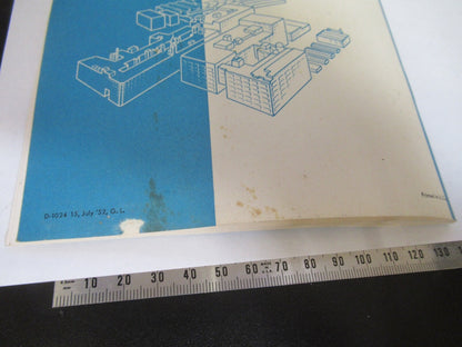 ANTIQUE BAUSCH LOMB 1952 manual theory MICROSCOPE PART AS PICTURED 7-ft-04