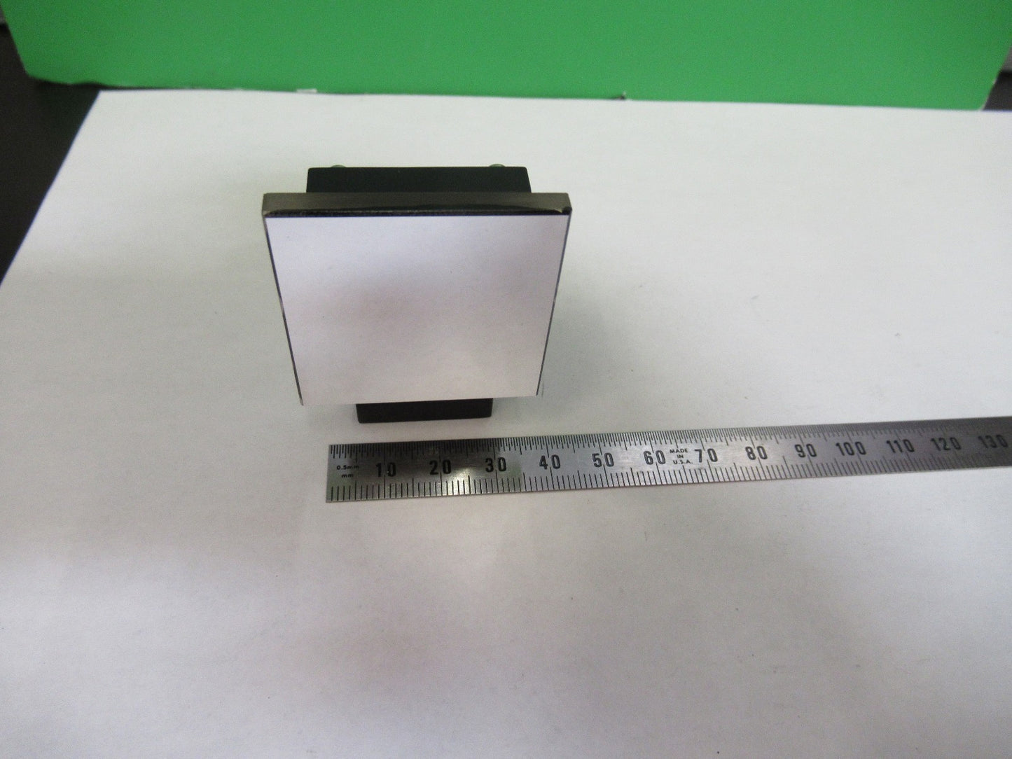OLYMPUS JAPAN MOUNTED GLASS FLAT MIRROR MICROSCOPE PART AS PICTURED T6-B-07