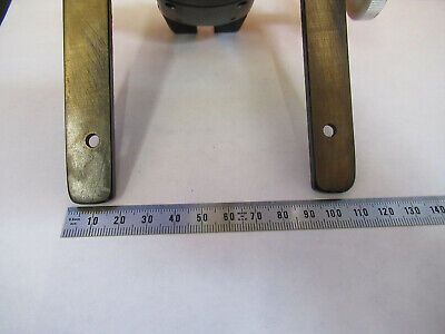 BAUSCH LOMB BRASS STAGE HOLDER  MICROSCOPE PART OPTICS AS PICTURED &F9-A-59