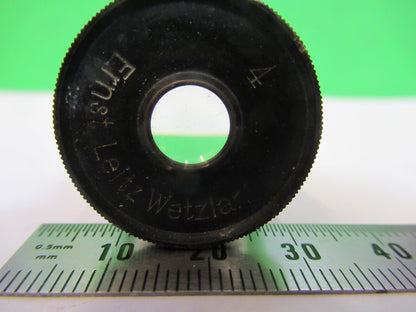 Antique Brass Ernst Leitz Germany "4" Ocular Eyepiece Microscope Part AS Pic
