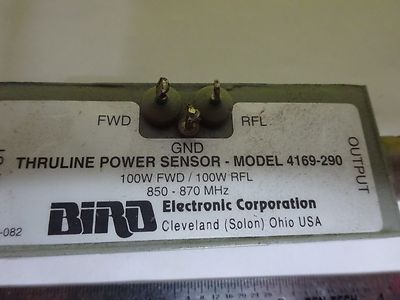 RF MICROWAVE FREQUENCY BIRD THRULINE POWER SENSOR 4169-290 AS IS BIN#X2-06