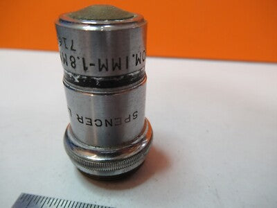 OLDTIMER OBJEKTIV SPENCER 95X OPTIK MIKROSKOP TEIL WIE ABGEBILDET &amp;7B-B-142