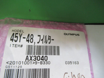 OLYMPUS BX-40 YELLOW GLASS FILTER MICROSCOPE PART AS PICTURED #W9-A-29