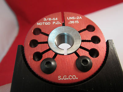 GO NOTGO GAGE GAUGE TESTER METROLOGY 3/8-64 UNS-2A BIN #4B