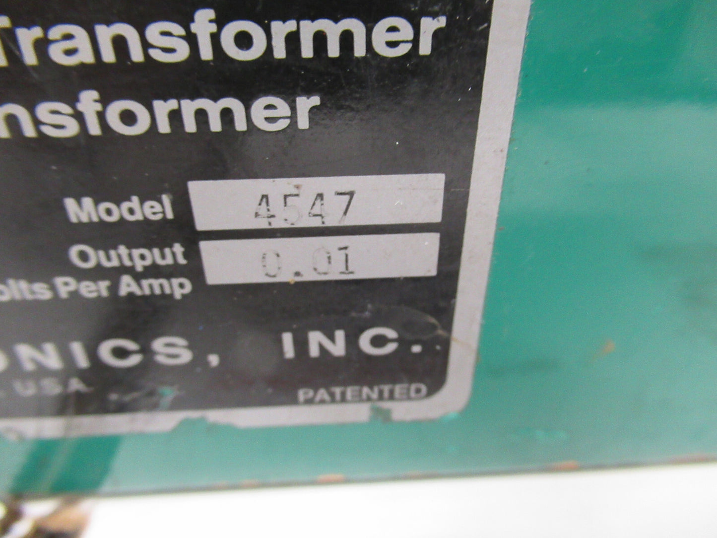 PEARSON ELECTRONICS CURRENT WIDE BAND PULSE MONITOR EMI 4547 AS PICTURED &TE-4