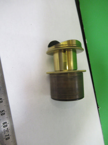 ANTIQUE BRASS OCULAR EYEPIECE LENS COLLINS LONDON UK MICROSCOPE PART X3-B-13
