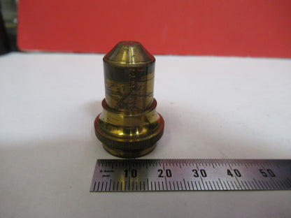 Antique Brass Rj Beck 1 in Lens Objective Microscope