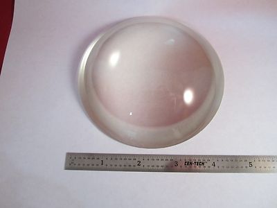 OPTICAL LARGE PLANO CONVEX LENS YELLOW TINT chipped edge LASER OPTICS BIN#D8-02