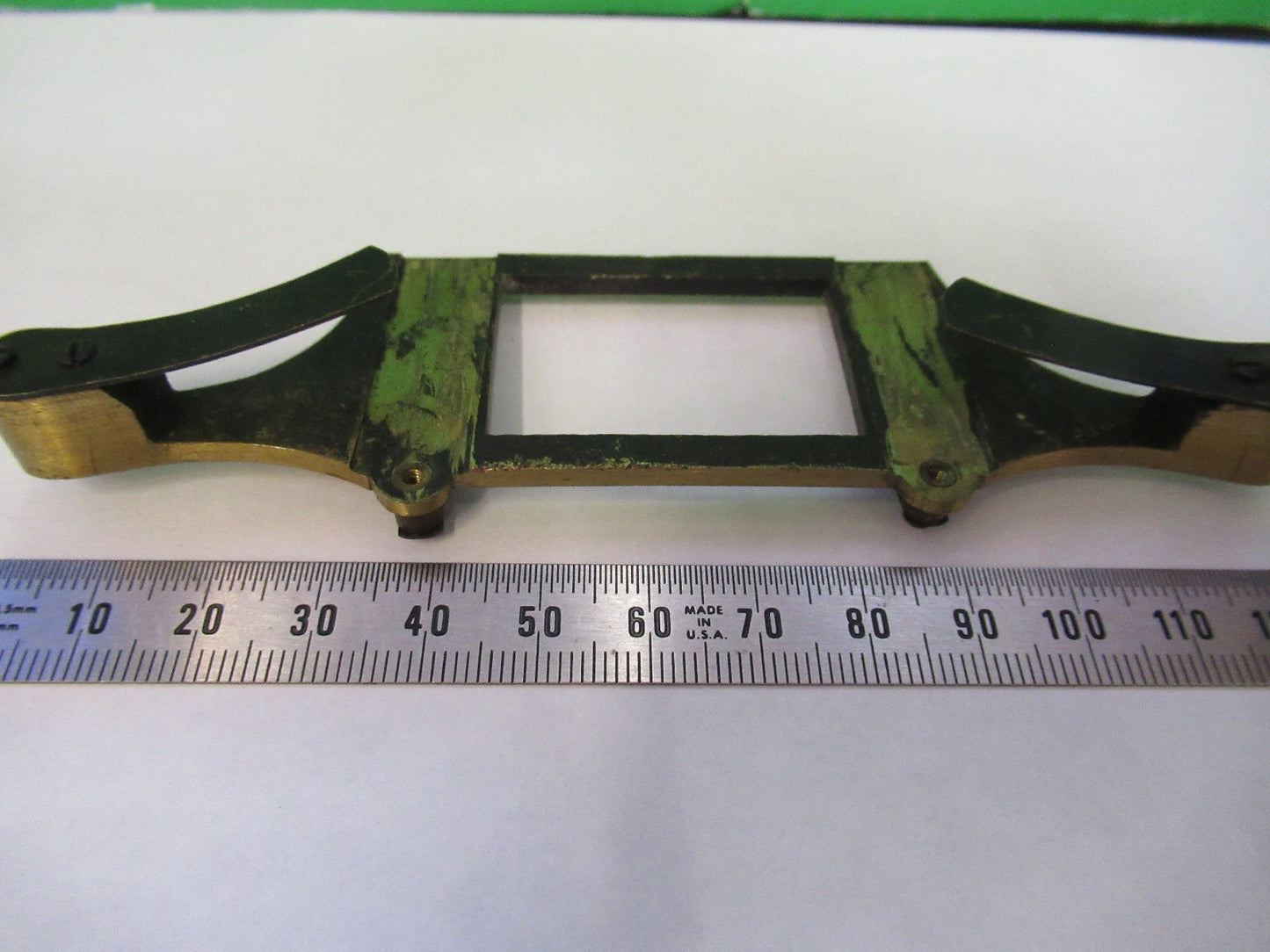 ANTIQUE BRASS BECK UK STAGE SPECIMEN MICROSCOPE PART AS PICTURED Y3-B-08