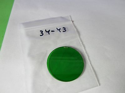 MICROSCOPE PART OPTICAL GREEN FILTER OPTICS AS IS BIN#34-43